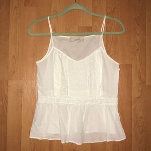 White summer peplum top